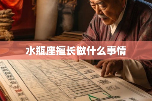 水瓶座擅长做什么事情