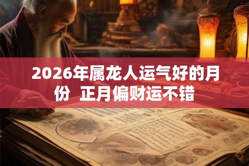 2026年属龙人运气好的月份  正月偏财运不错