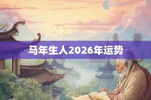 马年生人2026年运势 马年生人2026年运势