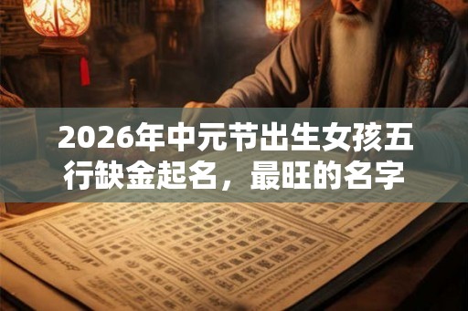 2026年中元节出生女孩五行缺金起名，最旺的名字