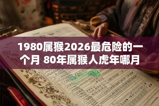 1980属猴2026最危险的一个月 80年属猴人虎年哪月危险