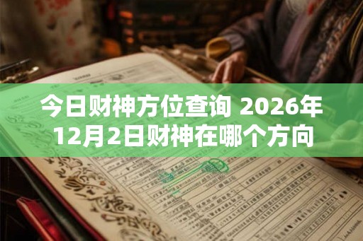 今日财神方位查询 2026年12月2日财神在哪个方向