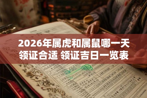 2026年属虎和属鼠哪一天领证合适 领证吉日一览表 2026年属虎和属鼠哪一天领证合适 领证吉日一览表