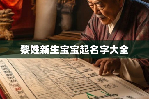 黎姓新生宝宝起名字大全