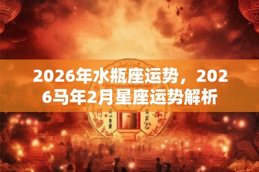 2026年水瓶座运势，2026马年2月星座运势解析