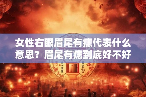 女性右眼眉尾有痣代表什么意思？眉尾有痣到底好不好？