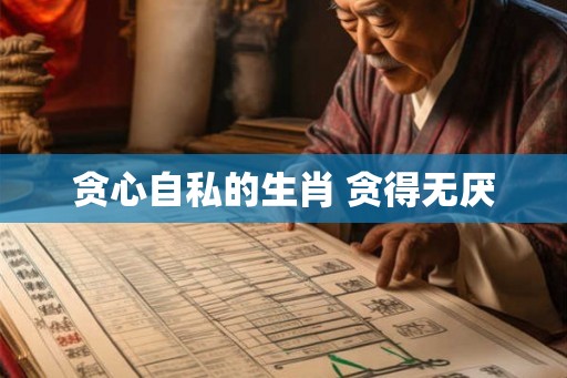 贪心自私的生肖 贪得无厌