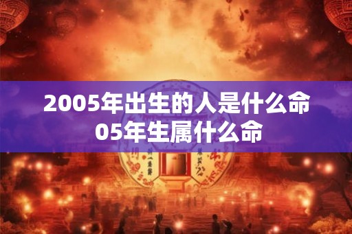 2005年出生的人是什么命 05年生属什么命