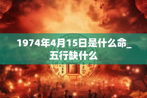 1974年4月15日是什么命_五行缺什么