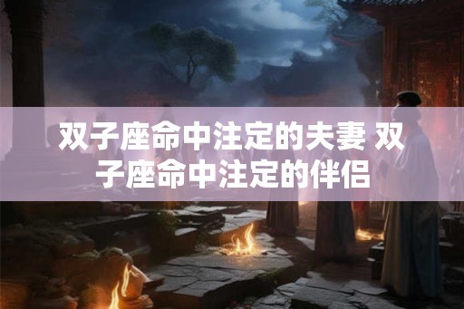 双子座命中注定的夫妻 双子座命中注定的伴侣