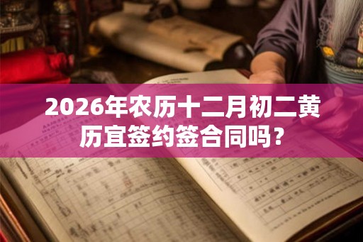 2026年农历十二月初二黄历宜签约签合同吗？