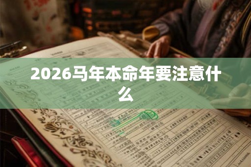 2026马年本命年要注意什么 2026马年本命年要注意什么