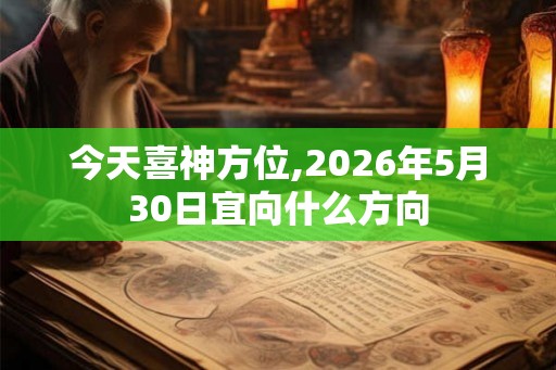 今天喜神方位,2026年5月30日宜向什么方向