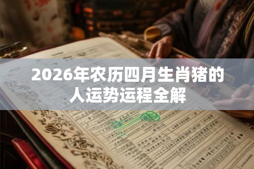 2026年农历四月生肖猪的人运势运程全解