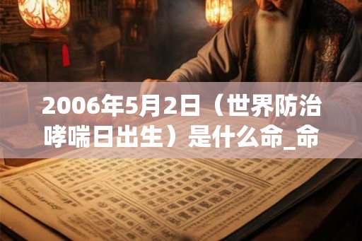 2006年5月2日（世界防治哮喘日出生）是什么命_命运如何