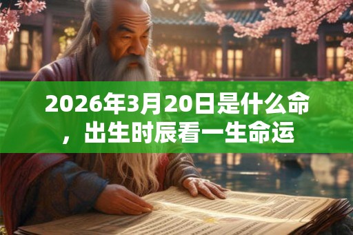 2026年3月20日是什么命，出生时辰看一生命运