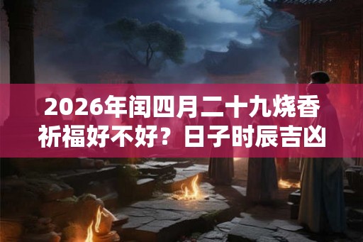 2026年闰四月二十九烧香祈福好不好?日子时辰吉凶? 2026年闰四月二十九烧香祈福好不好?日子时辰吉凶?