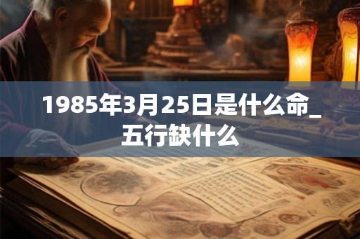 1985年3月25日是什么命_五行缺什么