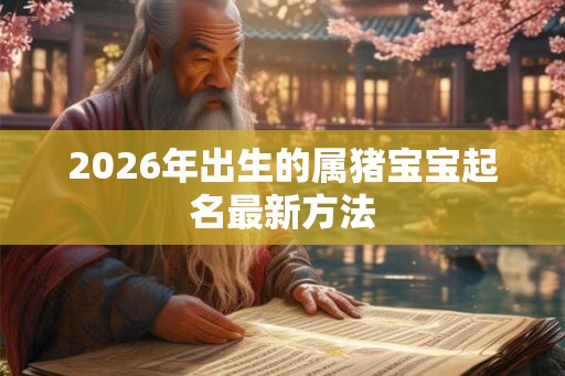 2026年出生的属猪宝宝起名最新方法
