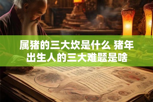 属猪的三大坎是什么 猪年出生人的三大难题是啥