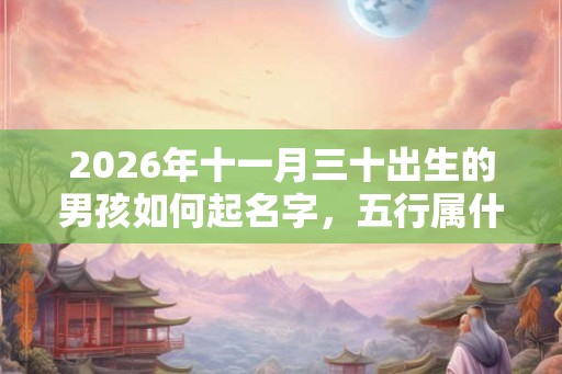 2026年十一月三十出生的男孩如何起名字,五行属什么 2026年十一月三十出生的男孩如何起名字,五行属什么