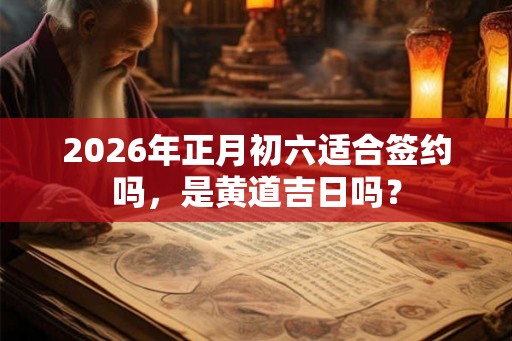 2026年正月初六适合签约吗，是黄道吉日吗？