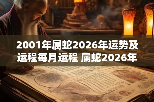 2001年属蛇2026年运势及运程每月运程 属蛇2026年运势及月运如何