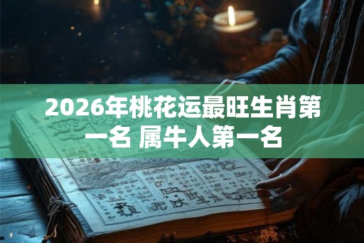 2026年桃花运最旺生肖第一名 属牛人第一名 2026年桃花运最旺生肖第一名 属牛人第一名