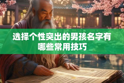 选择个性突出的男孩名字有哪些常用技巧