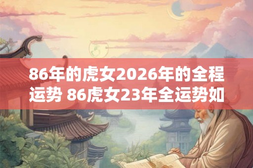 86年的虎女2026年的全程运势 86虎女23年全运势如何