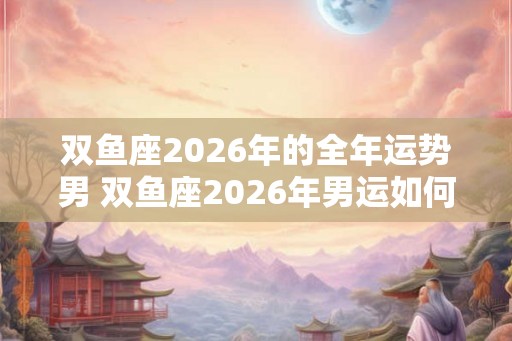 双鱼座2026年的全年运势男 双鱼座2026年男运如何 双鱼座2026年的全年运势男 双鱼座2026年男运如何