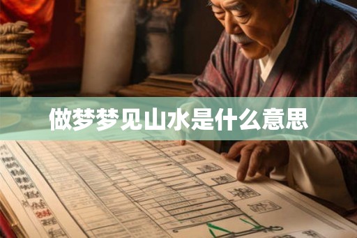 做梦梦见山水是什么意思