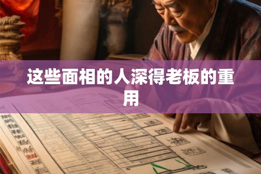 这些面相的人深得老板的重用