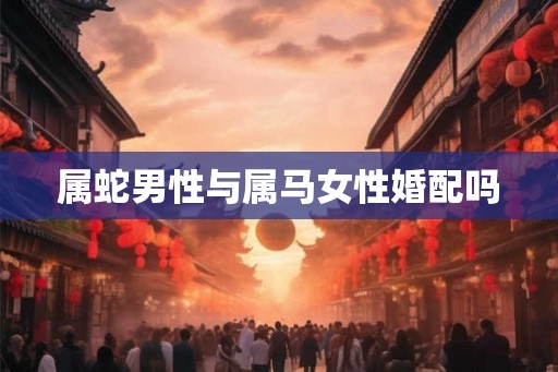 属蛇男性与属马女性婚配吗