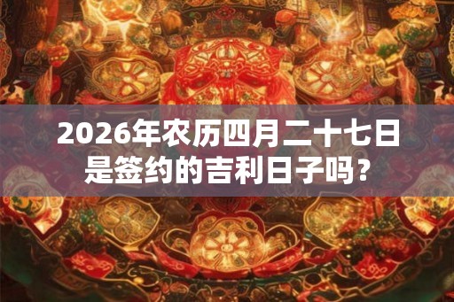 2026年农历四月二十七日是签约的吉利日子吗？