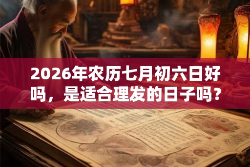 2026年农历七月初六日好吗，是适合理发的日子吗？