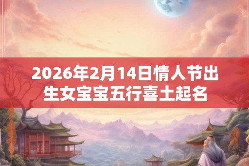 2026年2月14日情人节出生女宝宝五行喜土起名