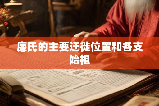 廉氏的主要迁徙位置和各支始祖