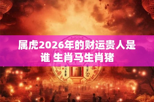 属虎2026年的财运贵人是谁 生肖马生肖猪