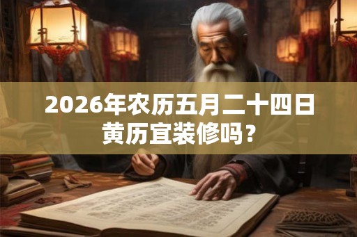 2026年农历五月二十四日黄历宜装修吗？
