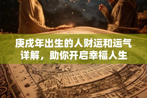 庚戌年出生的人财运和运气详解，助你开启幸福人生