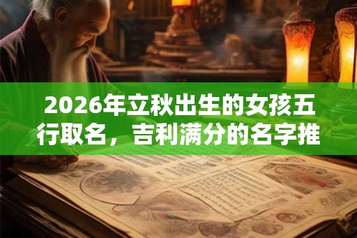 2026年立秋出生的女孩五行取名,吉利满分的名字推荐 2026年立秋出生的女孩五行取名,吉利满分的名字推荐