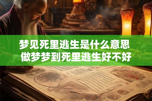 梦见死里逃生是什么意思 做梦梦到死里逃生好不好