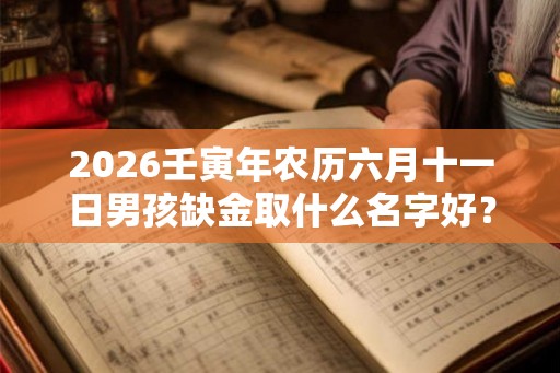 2026壬寅年农历六月十一日男孩缺金取什么名字好？