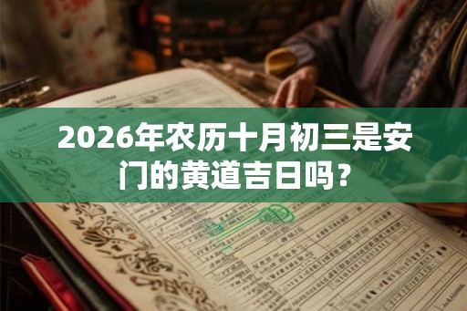 2026年农历十月初三是安门的黄道吉日吗？