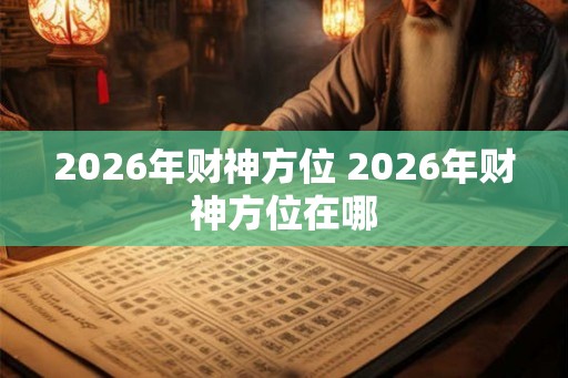 2026年财神方位 2026年财神方位在哪