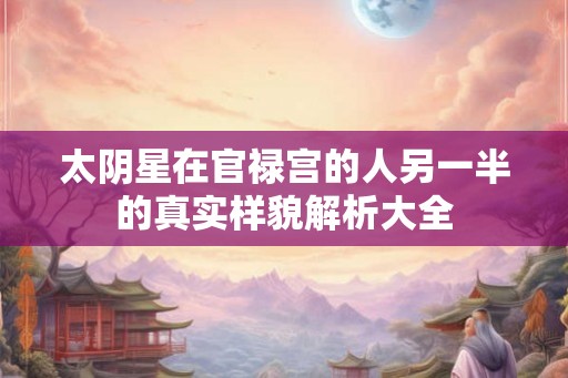 太阴星在官禄宫的人另一半的真实样貌解析大全