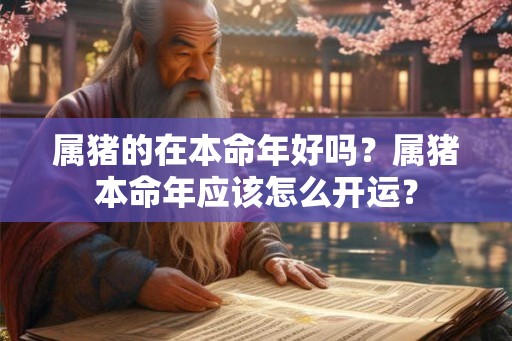 属猪的在本命年好吗？属猪本命年应该怎么开运？