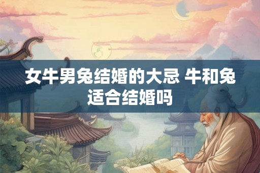 女牛男兔结婚的大忌 牛和兔适合结婚吗