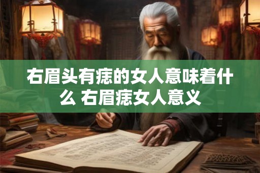 右眉头有痣的女人意味着什么 右眉痣女人意义